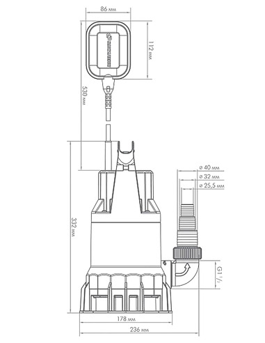 Насос фекальный Джилекс Фекальник 230/8