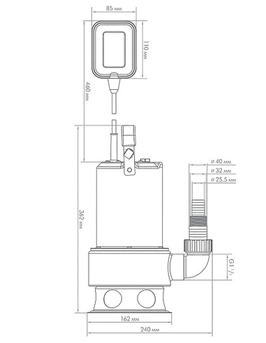 Насос фекальный Джилекс Фекальник 200/7 Н