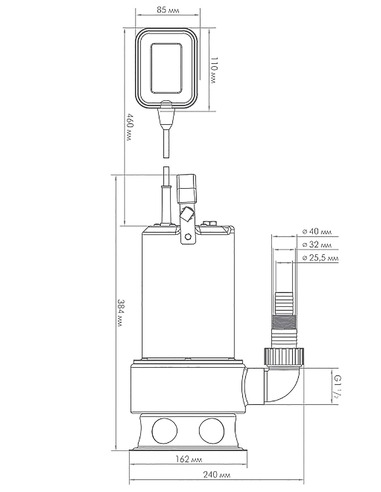 Насос фекальный Джилекс Фекальник 260/10 Н
