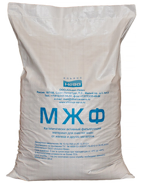 Фильтрующий материал МЖФ, 25кг/17,9л