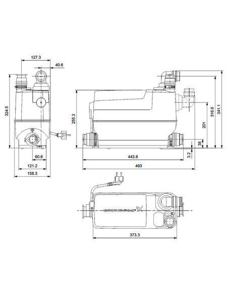 Канализационная установка Grundfos Sololift2 C-3