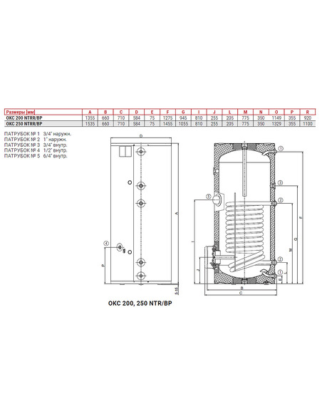 Бойлер Drazice OKC 200 NTR/BP