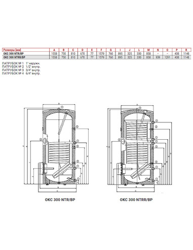 Бойлер Drazice OKC 300 NTR/BP