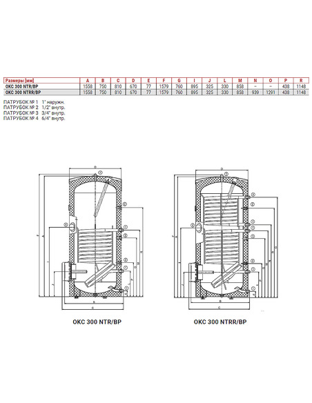 Бойлер Drazice OKC 300 NTR/BP