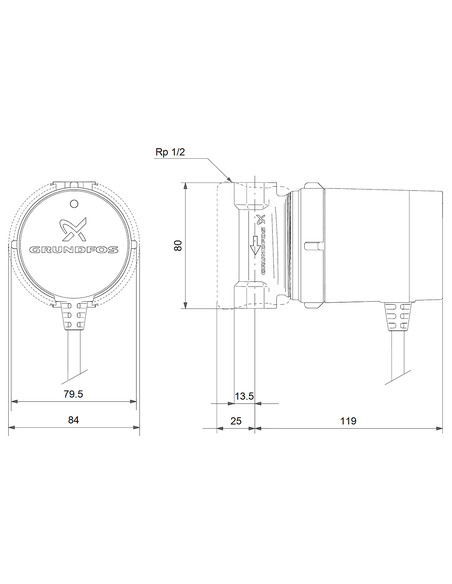 Насос циркуляционный Grundfos Comfort 15-14 B PM