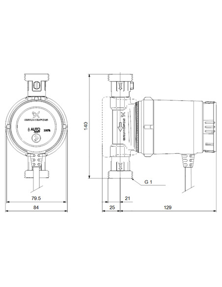 Насос циркуляционный Grundfos Comfort 15-14 BXA PM