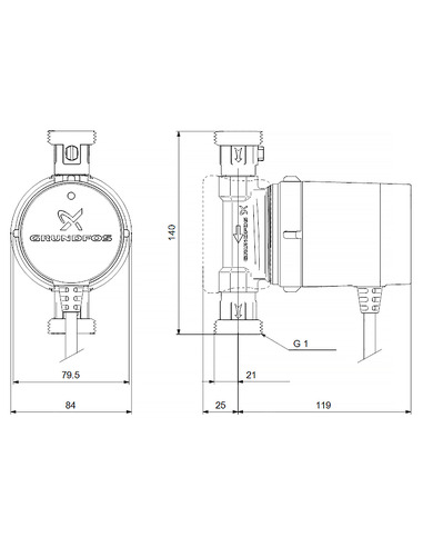 Насос циркуляционный Grundfos Comfort 15-14 BX PM
