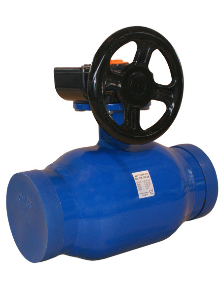 Кран шаровой TEMPER 282 ст.20 DN 500 PN 16 сварка/сварка с редуктором