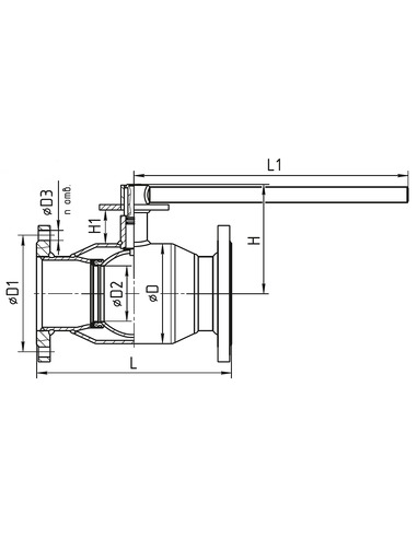 Кран шаровой TEMPER 284 ст.20 DN 250 PN 25 фланец/фланец