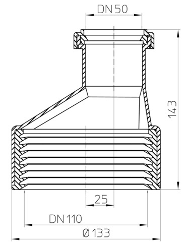 Переходник HL9/50/1