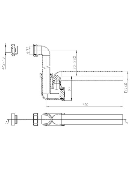 Сифон для кондиционера HL136NT