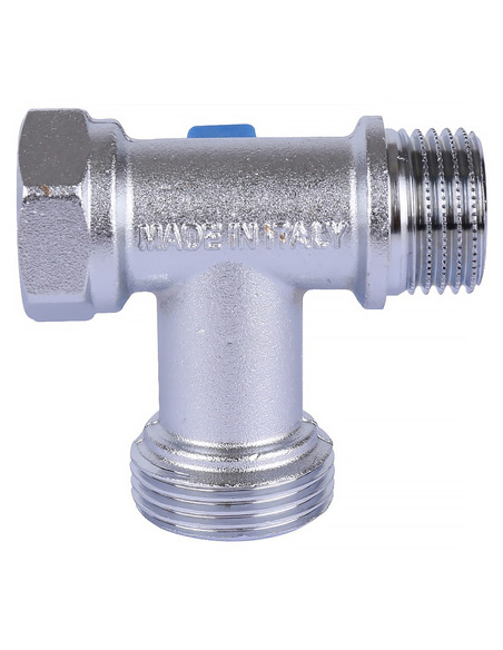 Кран шаровой проходной STOUT 1/2"х3/4"х1/2" ВР-НР-НР