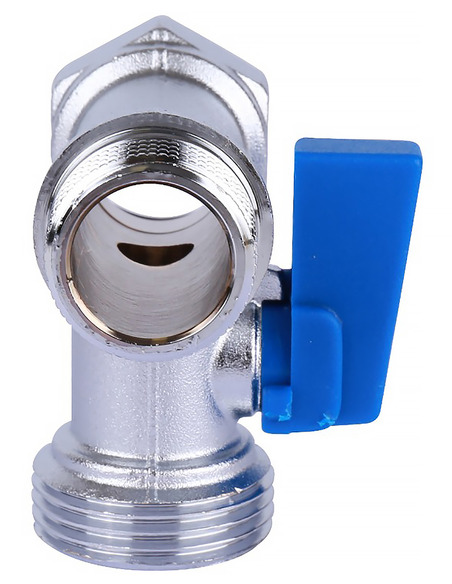 Кран шаровой проходной STOUT 1/2"х3/4"х1/2" ВР-НР-НР