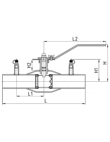 Кран шаровой регулирующий TEMPER 682 ст.20 DN 25 PN 40 сварка/сварка с ниппелями