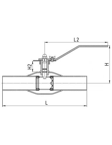 Кран шаровой регулирующий TEMPER 682 ст.20 DN 125 PN 25 сварка/сварка