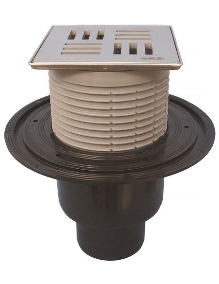 Трап HL310NPr-3124 с вертикальным выпуском DN 50/75/110 с "сухим" сифоном "Primus"