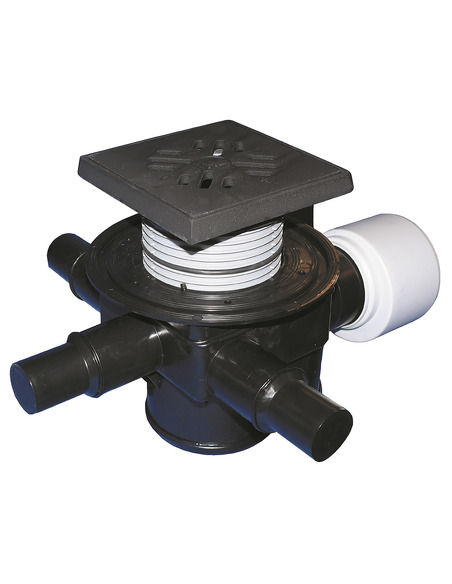 Трап HL70G с горизонтальным выпуском и обратным клапаном DN 75/110