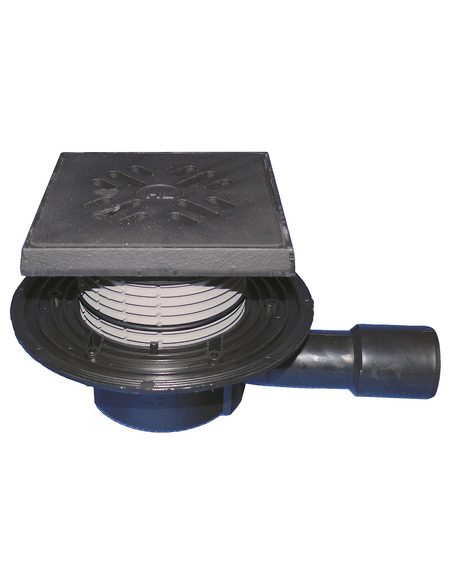 Трап HL510NPrG с горизонтальным выпуском DN 40/50 с "сухим" сифоном "Primus"