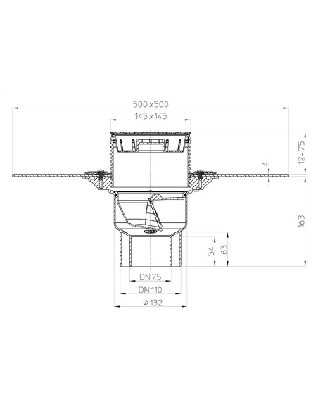 Трап HL3100TH с вертикальным выпуском DN 75/110 Трап HL3100TH с вертикальным выпуском DN 75/110