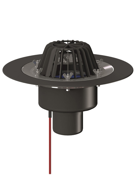 Кровельная воронка HL62.1/7 DN75 с электрообогревом