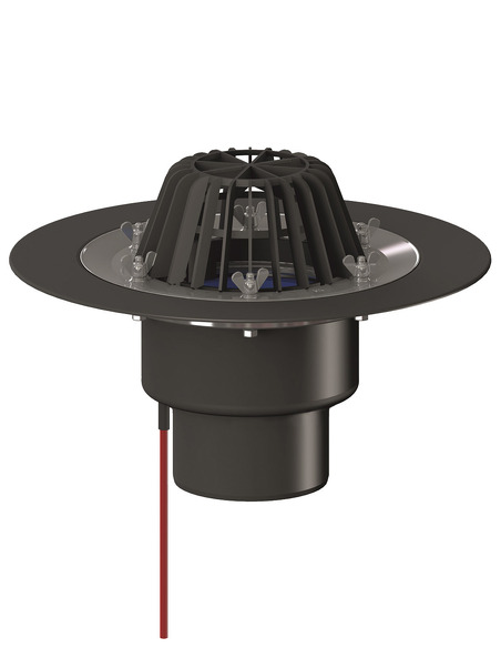 Кровельная воронка HL62.1/1 DN110 с электрообогревом