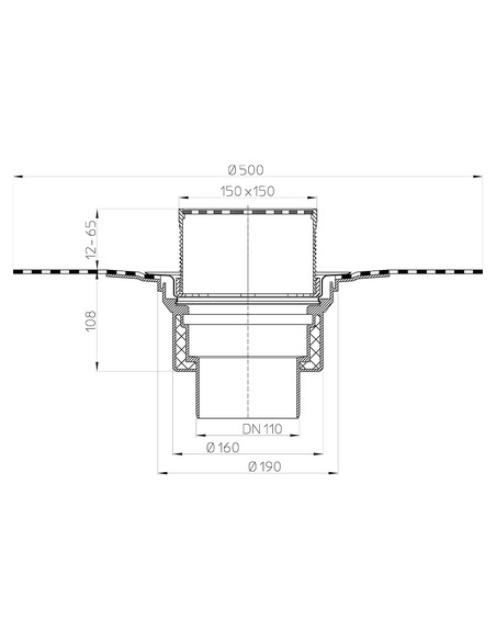 Кровельная воронка HL62BH/1 DN110 Кровельная воронка HL62BH/1 DN110