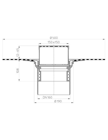 Кровельная воронка HL62BH/5 DN160 Кровельная воронка HL62BH/5 DN160