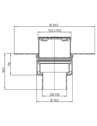 Кровельная воронка HL62BF/1 DN110