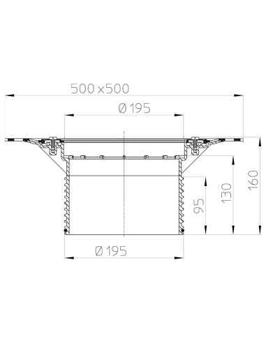 Надставной элемент из ПП HL618H с полимербитумным полотном