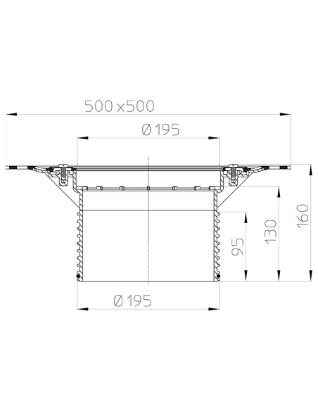 Надставной элемент из ПП HL618H с полимербитумным полотном