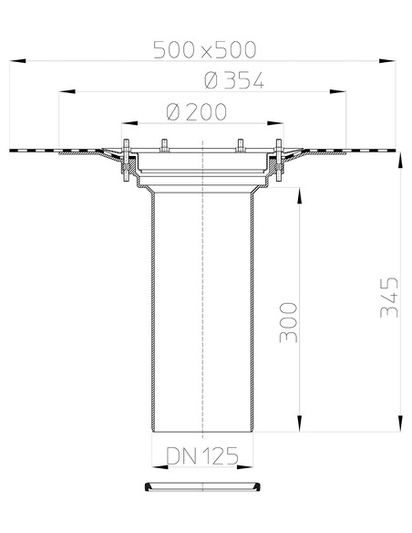 Надставной элемент из ПП HL65H с полимербитумным полотном