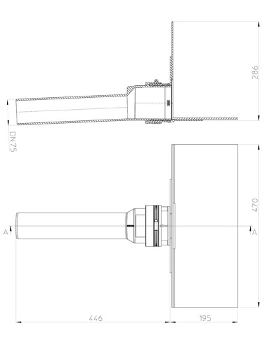 Кровельная воронка HL68H.0/75 DN75