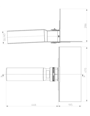 Кровельная воронка HL68H.0/110 DN110