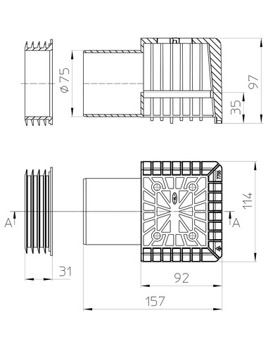 Листвоуловитель для парапетных воронок HL068.1Safe