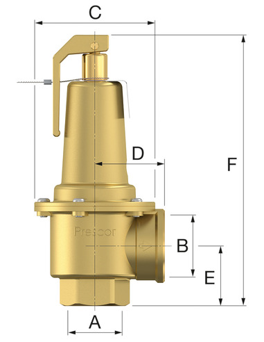 Клапан предохранительный Flamco Prescor SB 1 1/2"х2" 8 бар