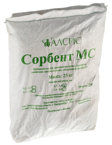 Фильтрующий материал Сорбент МС фр. 0,7-1,4мм, 25кг