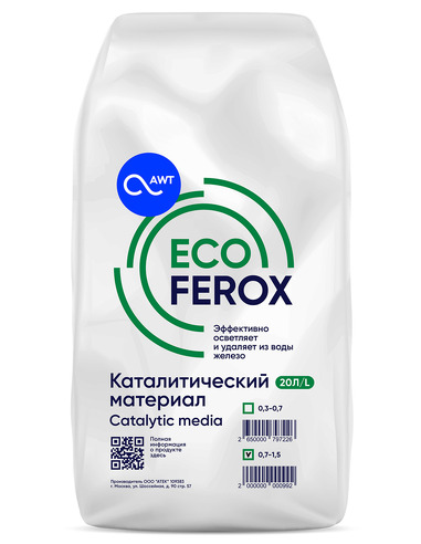 Фильтрующий материал EcoFerox, фр. 0,7-1,5мм, 20л/10-13кг