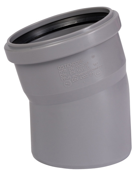 Отвод канализационный Ostendorf HTB 110х15°