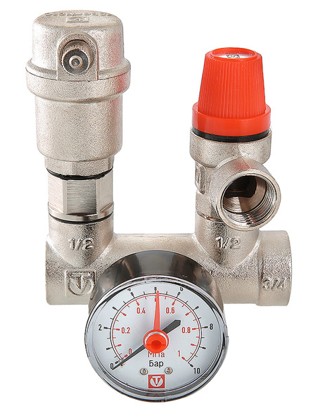 Группа безопасности котла VALTEC 3 бар до 44 кВт без теплоизоляции