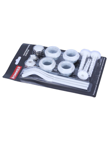 Монтажный комплект ROMMER 3/4" белый c 3мя кронштейнами