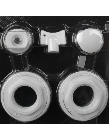 Монтажный комплект ROMMER 1/2" белый c 2мя кронштейнами