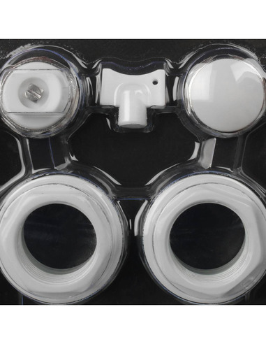 Монтажный комплект ROMMER 3/4" белый c 2мя кронштейнами