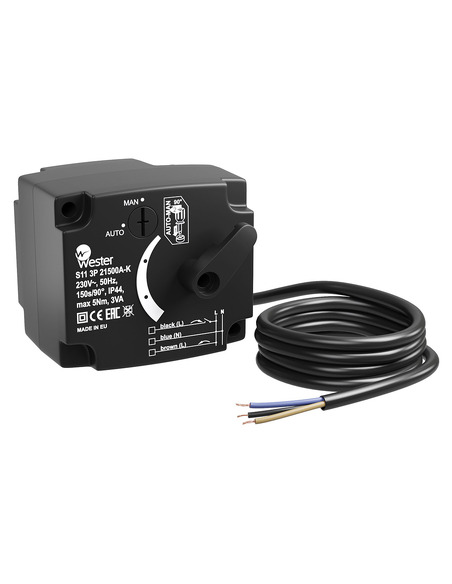 Привод электрический Wester S11 3P 20500B-K 230V 10Nm 50s/90° 3-точ.