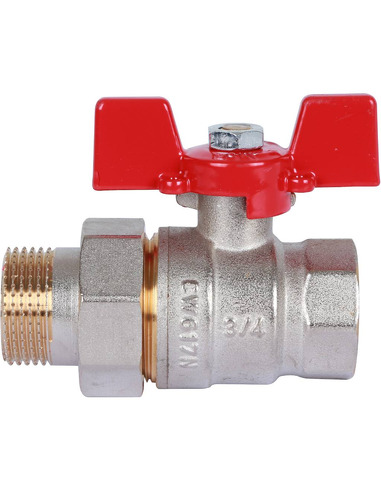 Кран шаровой ROMMER 3/4" со сгоном (бабочка)