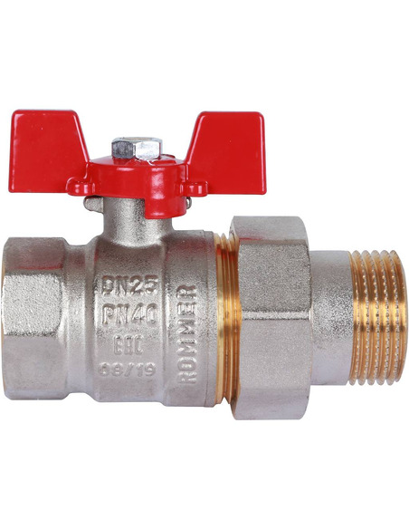 Кран шаровой ROMMER 1" со сгоном (бабочка)