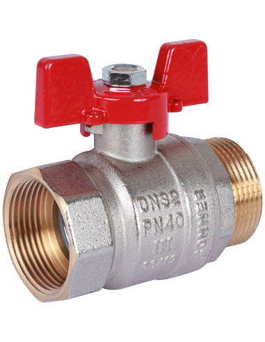 Кран шаровой ROMMER 1 1/4" НР-ВР (бабочка)