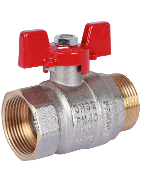 Кран шаровой ROMMER 1 1/4" НР-ВР (бабочка)