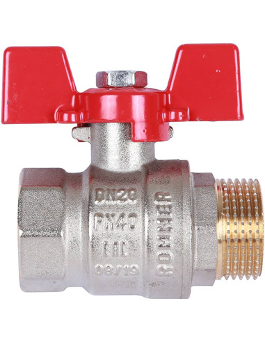 Кран шаровой ROMMER 3/4" НР-ВР (бабочка)