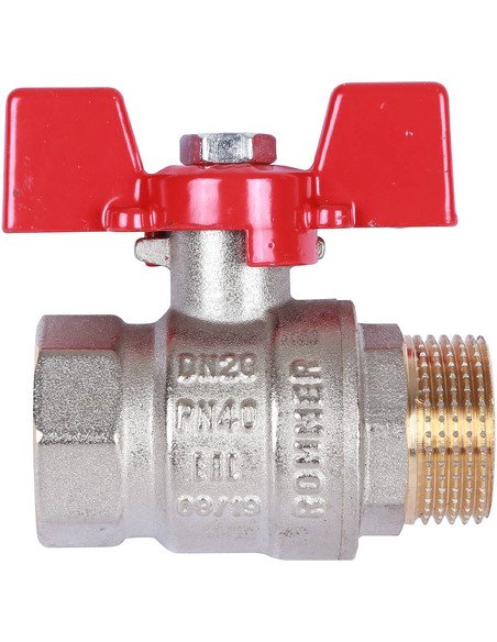 Кран шаровой ROMMER 3/4" НР-ВР (бабочка)