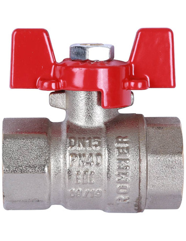 Кран шаровой ROMMER 1/2" ВР-ВР (бабочка)